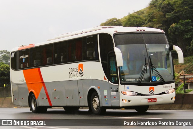 Viação Cidade do Aço RJ 174.016 na cidade de Piraí, Rio de Janeiro, Brasil, por Paulo Henrique Pereira Borges. Número da foto: #11344507.