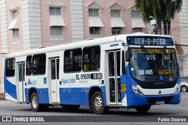 Transportes Águas Lindas BL-91608 na cidade de Belém, Pará, Brasil, por Fabio Soares. ID da foto: 11343305.