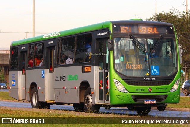 Viação Piracicabana Distrito Federal 119261 na cidade de Brasília, Distrito Federal, Brasil, por Paulo Henrique Pereira Borges. Número da foto: #11344483.