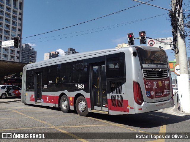 Viação Metrópole Paulista - Zona Sul 7 3883 na cidade de São Paulo, São Paulo, Brasil, por Rafael Lopes de Oliveira. Número da foto: #11342830.