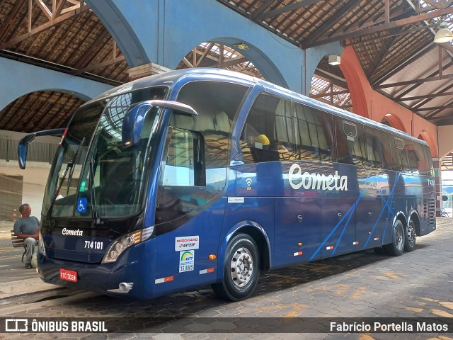Viação Cometa 714101 na cidade de Ribeirão Pires, São Paulo, Brasil, por Fabrício Portella Matos. Número da foto: #11410627.