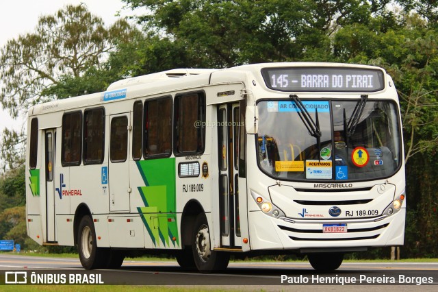Viação Pinheiral RJ 189.009 na cidade de Barra do Piraí, Rio de Janeiro, Brasil, por Paulo Henrique Pereira Borges. Número da foto: #11411729.