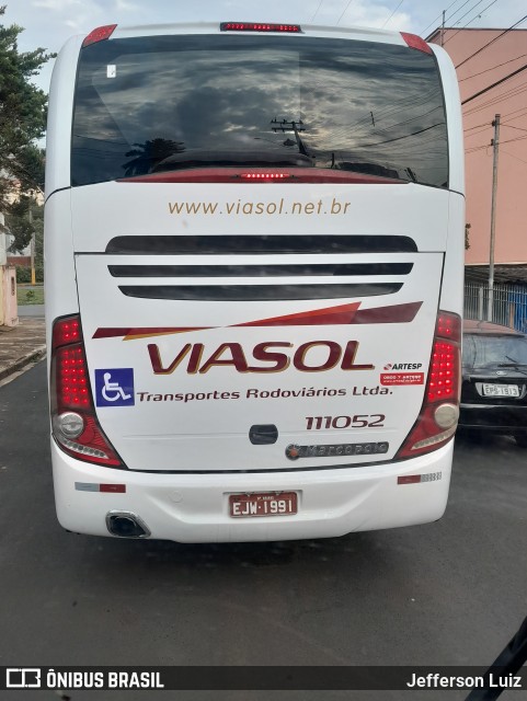 ViaSol Transportes Rodoviários 111052 na cidade de Pirassununga, São Paulo, Brasil, por Jefferson Luiz. Número da foto: #11411005.