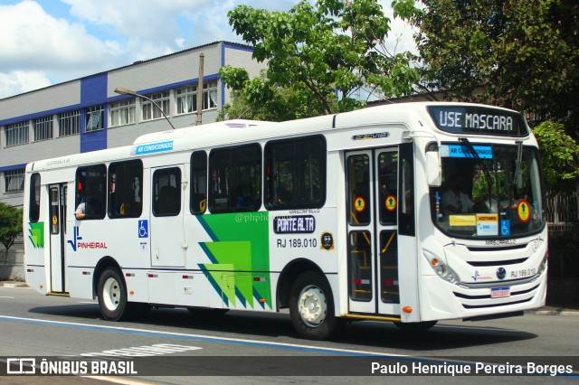 Viação Pinheiral RJ 189.010 na cidade de Volta Redonda, Rio de Janeiro, Brasil, por Paulo Henrique Pereira Borges. Número da foto: #11411809.
