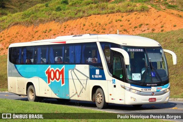 Auto Viação 1001 RJ 108.999 na cidade de Aparecida, São Paulo, Brasil, por Paulo Henrique Pereira Borges. ID da foto: 11411586.