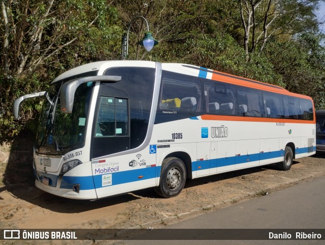 Expresso União 10385 na cidade de Valença, Rio de Janeiro, Brasil, por Danilo  Ribeiro. Número da foto: #11439633.