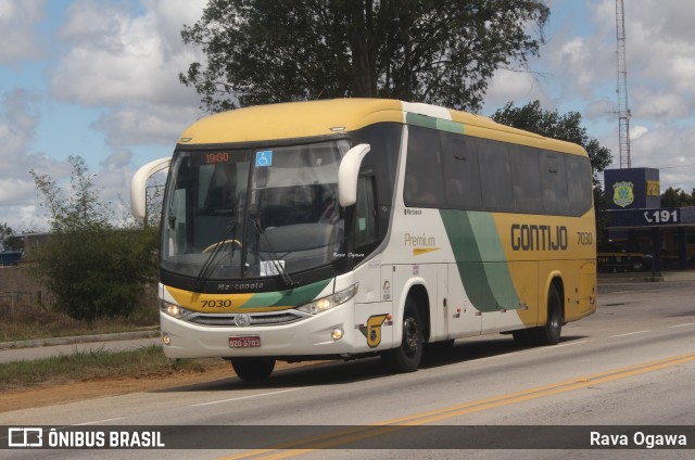 Empresa Gontijo de Transportes 7030 na cidade de Vitória da Conquista, Bahia, Brasil, por Rava Ogawa. ID da foto: 11439024.