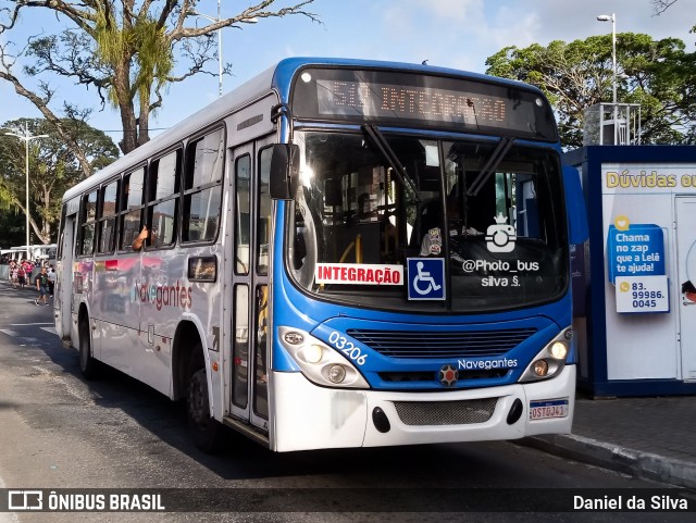 Consórcio Navegantes - 03 > Empresa de Transportes São Sebastião 03206 na cidade de João Pessoa, Paraíba, Brasil, por Daniel da Silva. Número da foto: #11439783.