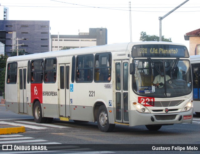 Borborema Imperial Transportes 221 na cidade de Recife, Pernambuco, Brasil, por Gustavo Felipe Melo. ID da foto: 11439084.