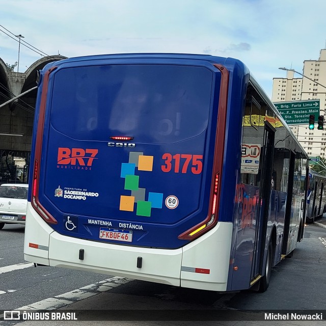 BR7 Mobilidade 3175 na cidade de São Bernardo do Campo, São Paulo, Brasil, por Michel Nowacki. Número da foto: #11441332.