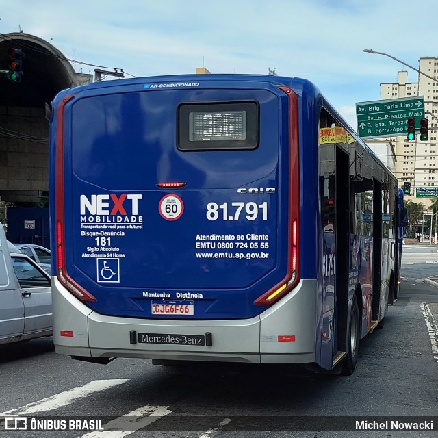 Next Mobilidade - ABC Sistema de Transporte 81.791 na cidade de São Bernardo do Campo, São Paulo, Brasil, por Michel Nowacki. ID da foto: 11441231.