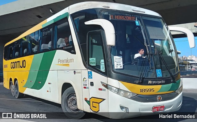 Empresa Gontijo de Transportes 18595 na cidade de Belo Horizonte, Minas Gerais, Brasil, por Hariel Bernades. ID da foto: 11443418.