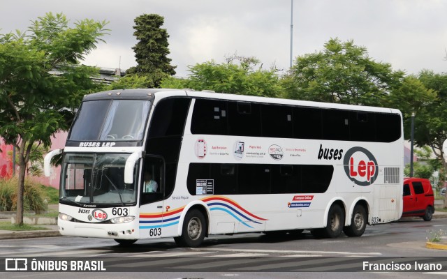 Buses Lep 603 na cidade de Ciudad Autónoma de Buenos Aires, Argentina, por Francisco Ivano. Número da foto: #11444293.