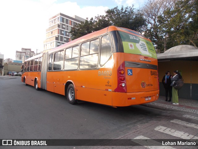 Transporte Coletivo Glória BA603 na cidade de Curitiba, Paraná, Brasil, por Lohan Mariano. ID da foto: 11443072.