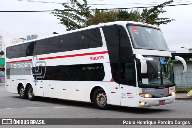 Transpen Transporte Coletivo e Encomendas 38008 na cidade de São Paulo, São Paulo, Brasil, por Paulo Henrique Pereira Borges. ID da foto: 11443609.