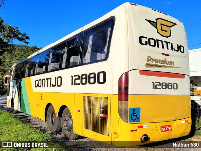 Empresa Gontijo de Transportes 12880 na cidade de Juiz de Fora, Minas Gerais, Brasil, por Nathan 630. Número da foto: #11442024.