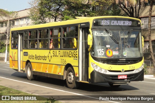 Viação Sul Fluminense 1136 na cidade de Volta Redonda, Rio de Janeiro, Brasil, por Paulo Henrique Pereira Borges. Número da foto: #11443622.