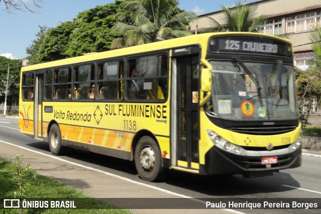 Viação Sul Fluminense 1138 na cidade de Volta Redonda, Rio de Janeiro, Brasil, por Paulo Henrique Pereira Borges. Número da foto: #11443694.