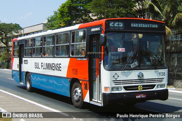 Viação Sul Fluminense 1138 na cidade de Volta Redonda, Rio de Janeiro, Brasil, por Paulo Henrique Pereira Borges. Número da foto: #11443685.