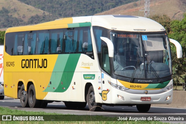 Empresa Gontijo de Transportes 18245 na cidade de Roseira, São Paulo, Brasil, por José Augusto de Souza Oliveira. ID da foto: 11443715.