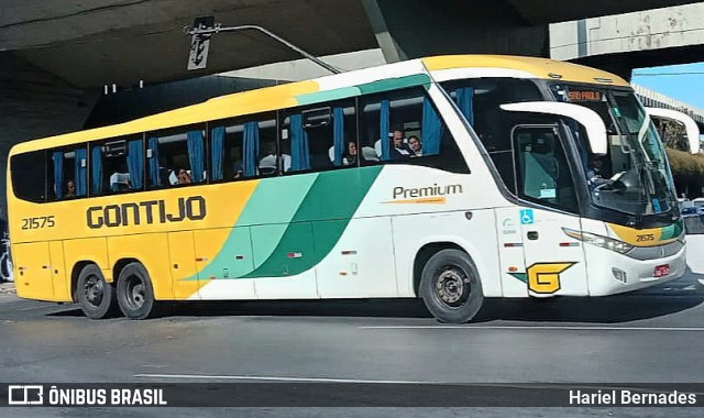 Empresa Gontijo de Transportes 21575 na cidade de Belo Horizonte, Minas Gerais, Brasil, por Hariel Bernades. ID da foto: 11445496.