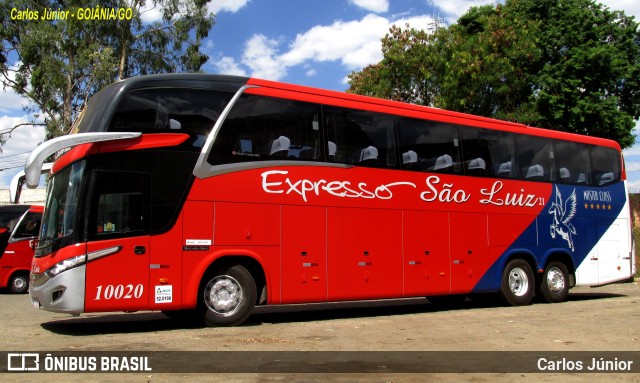 Expresso São Luiz 10020 na cidade de Goiânia, Goiás, Brasil, por Carlos Júnior. ID da foto: 11446893.