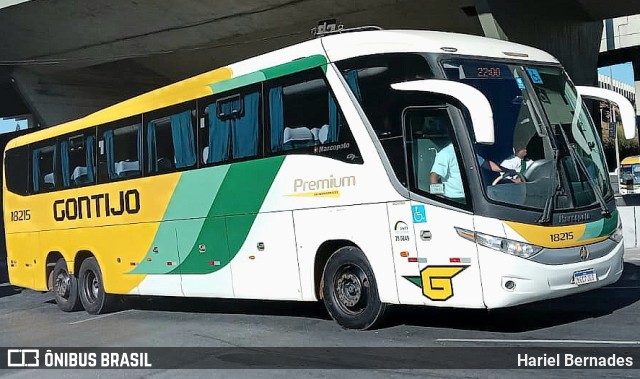 Empresa Gontijo de Transportes 18215 na cidade de Belo Horizonte, Minas Gerais, Brasil, por Hariel Bernades. ID da foto: 11444761.