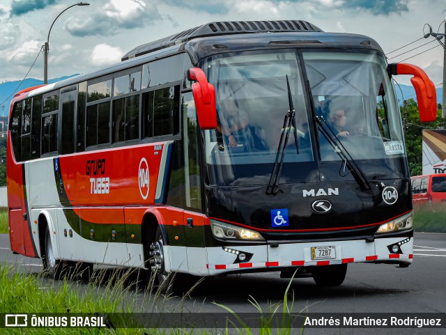 TUASA - Transportes Unidos Alajuelenses 104 na cidade de Alajuela, Alajuela, Costa Rica, por Andrés Martínez Rodríguez. Número da foto: #11447400.