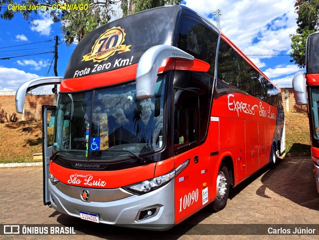 Expresso São Luiz 10090 na cidade de Goiânia, Goiás, Brasil, por Carlos Júnior. ID da foto: 11446888.