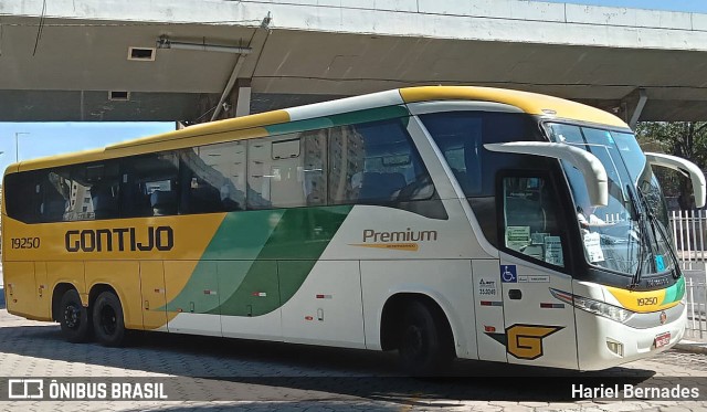 Empresa Gontijo de Transportes 19250 na cidade de Belo Horizonte, Minas Gerais, Brasil, por Hariel Bernades. ID da foto: 11444749.