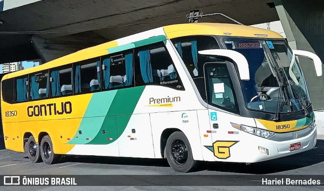 Empresa Gontijo de Transportes 18350 na cidade de Belo Horizonte, Minas Gerais, Brasil, por Hariel Bernades. ID da foto: 11444753.