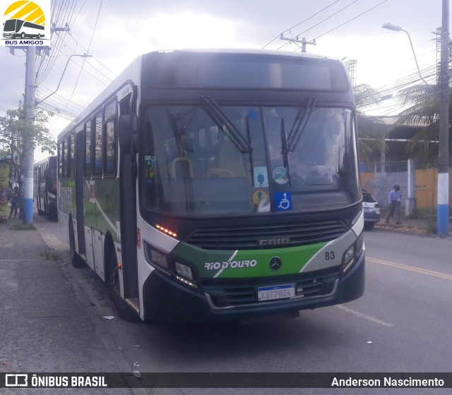 Rio D´Ouro Transportes Coletivos 83 na cidade de São João de Meriti, Rio de Janeiro, Brasil, por Anderson Nascimento . Número da foto: #11446733.
