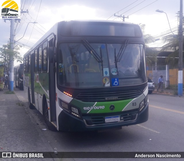 Rio D´Ouro Transportes Coletivos 83 na cidade de São João de Meriti, Rio de Janeiro, Brasil, por Anderson Nascimento . ID da foto: 11446733.