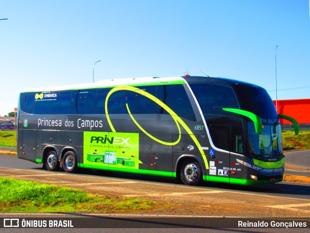 Expresso Princesa dos Campos 6851 na cidade de Guarapuava, Paraná, Brasil, por Reinaldo Gonçalves. Número da foto: #11446827.