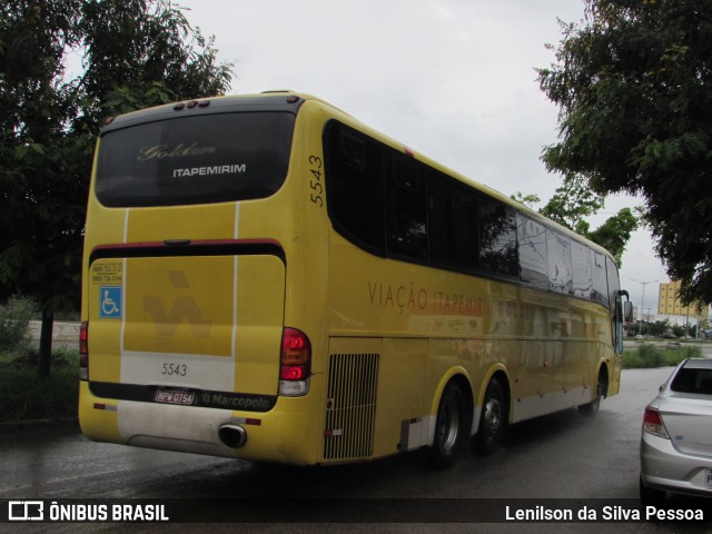 Viação Itapemirim 5543 na cidade de Caruaru, Pernambuco, Brasil, por Lenilson da Silva Pessoa. ID da foto: 11446090.