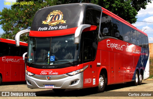 Expresso São Luiz 10020 na cidade de Goiânia, Goiás, Brasil, por Carlos Júnior. ID da foto: 11446876.