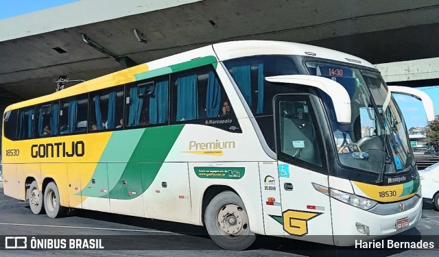 Empresa Gontijo de Transportes 18530 na cidade de Belo Horizonte, Minas Gerais, Brasil, por Hariel Bernades. ID da foto: 11447913.