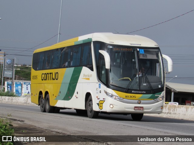 Empresa Gontijo de Transportes 18305 na cidade de Caruaru, Pernambuco, Brasil, por Lenilson da Silva Pessoa. Número da foto: #11449153.