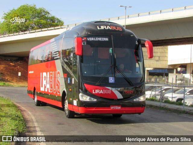 Lirabus 15021 na cidade de Campinas, São Paulo, Brasil, por Henrique Alves de Paula Silva. Número da foto: #11449606.