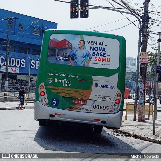 BBTT - Benfica Barueri Transporte e Turismo 00695 na cidade de Jandira, São Paulo, Brasil, por Michel Nowacki. ID da foto: 11449584.