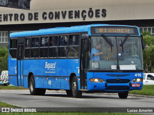 Biguaçu Transportes Coletivos Administração e Participação 416 na cidade de Florianópolis, Santa Catarina, Brasil, por Lucas Amorim. ID da foto: 11449519.