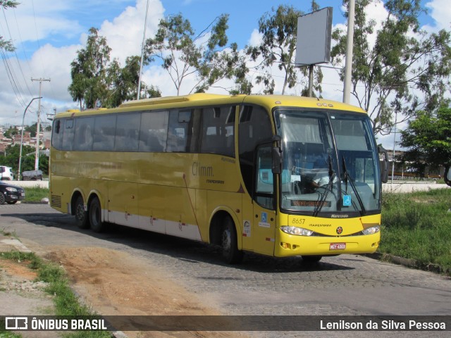 Viação Itapemirim 8657 na cidade de Caruaru, Pernambuco, Brasil, por Lenilson da Silva Pessoa. ID da foto: 11449069.