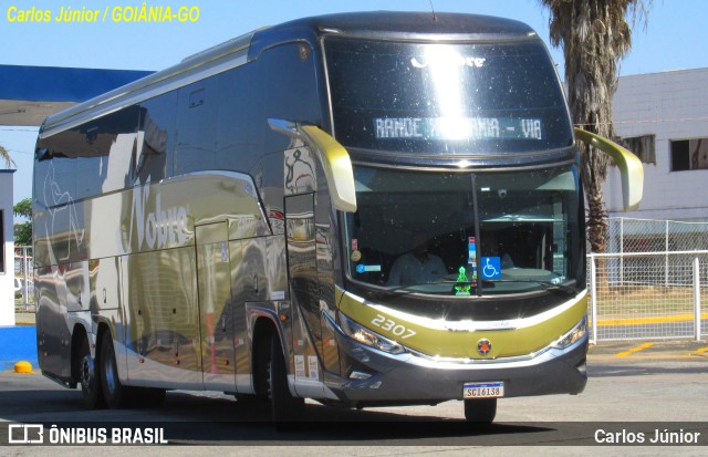 Nobre Transporte Turismo 2307 na cidade de Goiânia, Goiás, Brasil, por Carlos Júnior. ID da foto: 11449273.