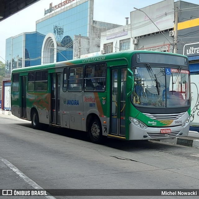 BBTT - Benfica Barueri Transporte e Turismo 00695 na cidade de Jandira, São Paulo, Brasil, por Michel Nowacki. ID da foto: 11449558.