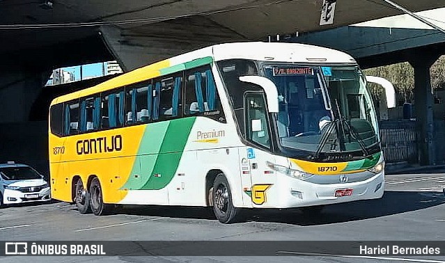 Empresa Gontijo de Transportes 18710 na cidade de Belo Horizonte, Minas Gerais, Brasil, por Hariel Bernades. Número da foto: #11447967.