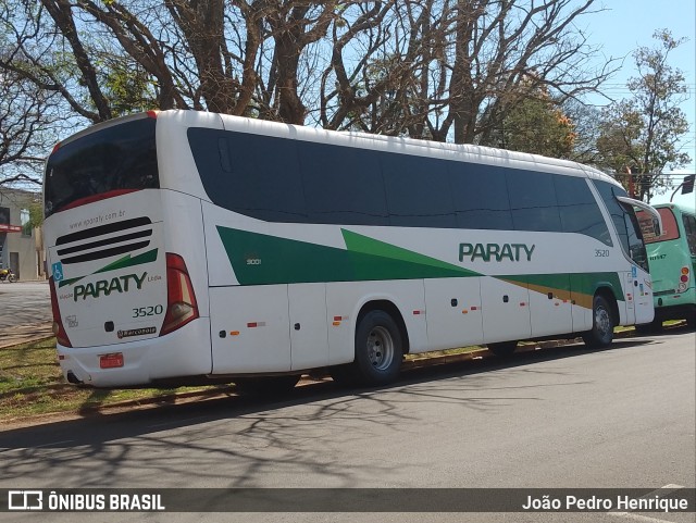 Viação Paraty 3520 na cidade de Jaú, São Paulo, Brasil, por João Pedro Henrique. ID da foto: 11449224.