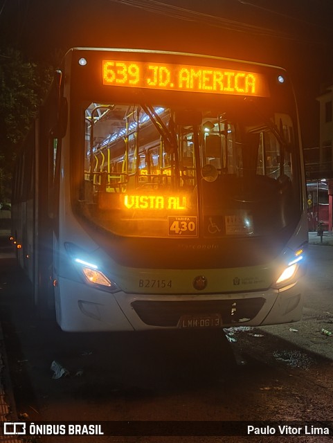 Caprichosa Auto Ônibus B27154 na cidade de Rio de Janeiro, Rio de Janeiro, Brasil, por Paulo Vitor Lima. Número da foto: #11449484.