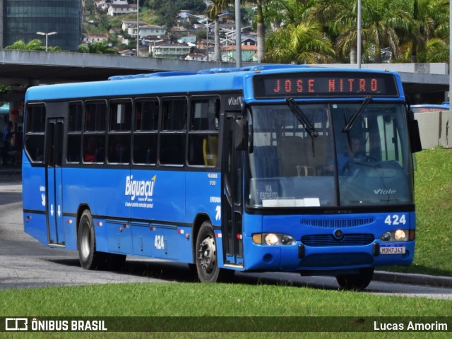 Biguaçu Transportes Coletivos Administração e Participação 424 na cidade de Florianópolis, Santa Catarina, Brasil, por Lucas Amorim. Número da foto: #11449579.