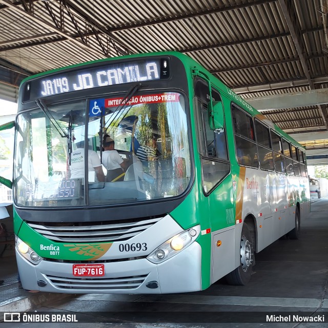 BBTT - Benfica Barueri Transporte e Turismo 00693 na cidade de Jandira, São Paulo, Brasil, por Michel Nowacki. ID da foto: 11449191.