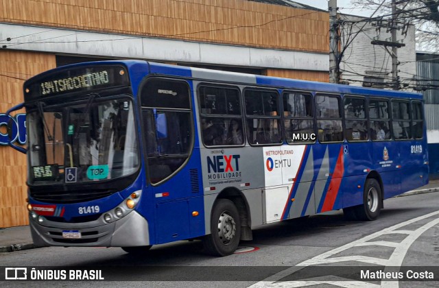 Next Mobilidade - ABC Sistema de Transporte 81.419 na cidade de São Caetano do Sul, São Paulo, Brasil, por Matheus Costa. Número da foto: #11452814.
